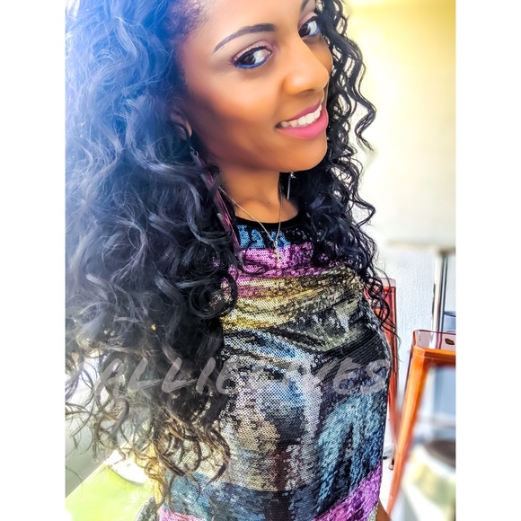 Callie Sequin mini: Striped Cocktail Party Dress - Picture 6 of 7